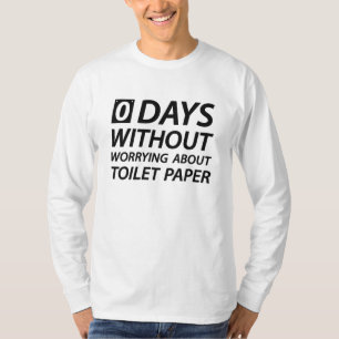 Camiseta Preocupações com papel higiênico