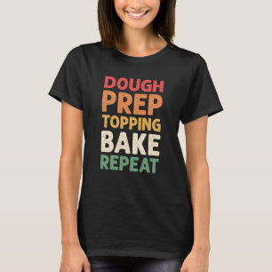 Camiseta Preparação da Massa Cobertura Assar Repetir Produç