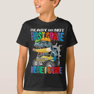 Camiseta Preparado Ou Não No Primeiro Grau Aqui Vim Monste