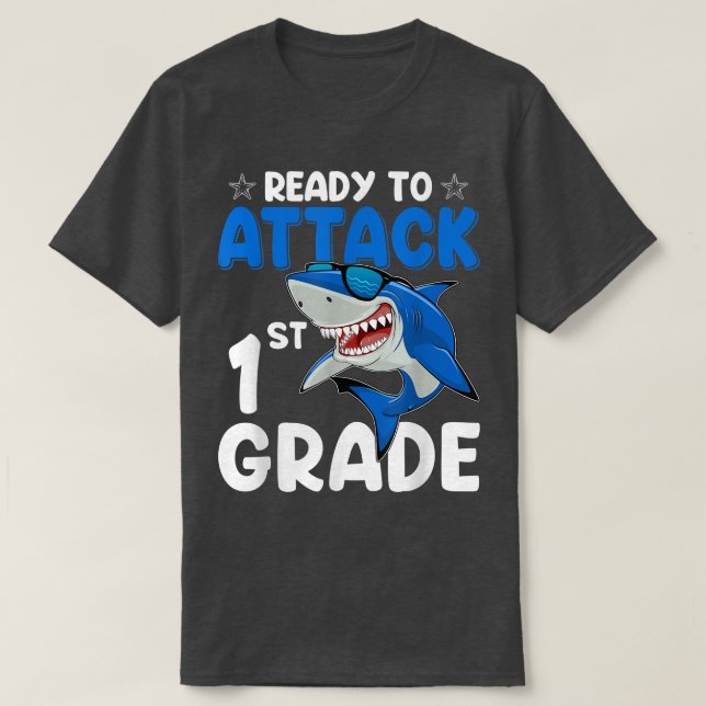 Camiseta Preparado Para Atacar O Tejo De 1rua De Tubarão De (Frente do Design)