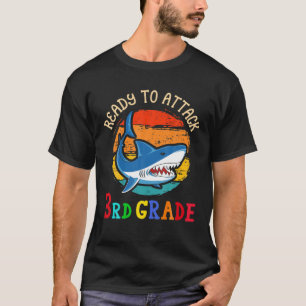 Camiseta Preparado Para Atacar O Tubarão De 3Rd Grau Primei