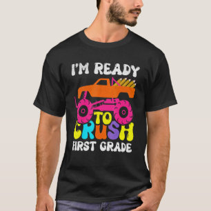Camiseta Preparado Para Esmagar 1rua De Monster Truck Boys 