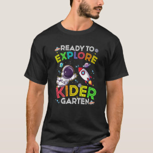 Camiseta Preparado Para Explorar Crianças De Astronautas Em
