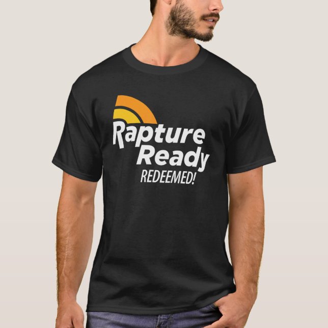 Camiseta Preparado para o Êxtase Texto Branco (Frente)