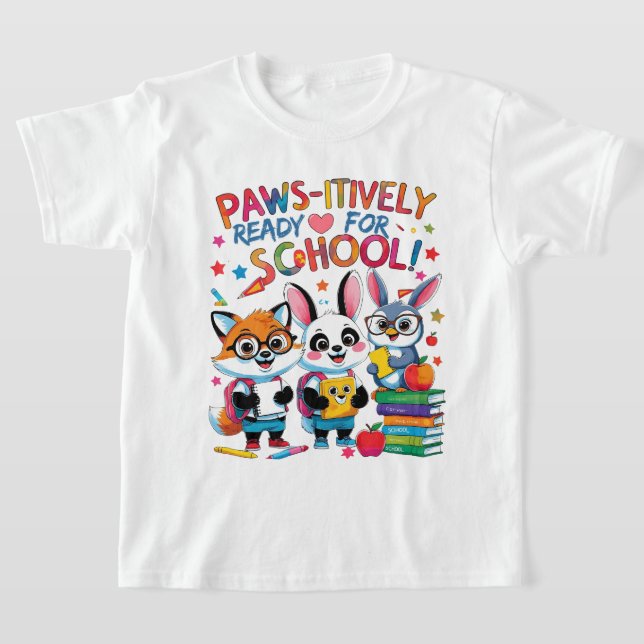 Camiseta Preparados para a Escola com Patinhas! (Postura )