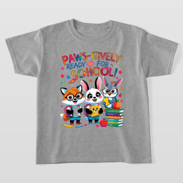 Camiseta Preparados para a Escola com Patinhas! (Postura )