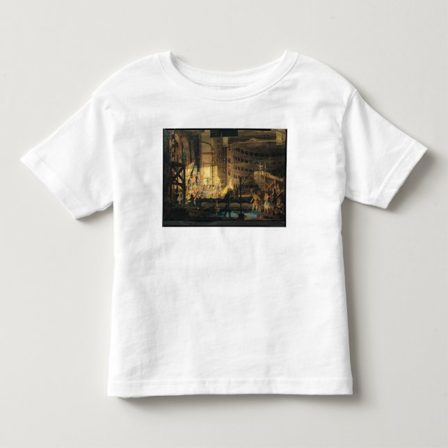 Camiseta Preparando o cenário em um teatro (Frente)