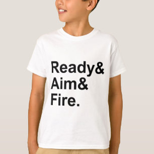 Camiseta Preparar Apontar Disparar   Instruções de Tiro Mil