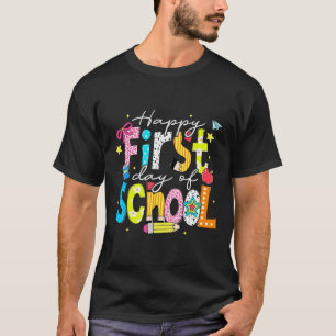 Camiseta Preparatório De Volta às Aulas Feliz Primeiro Dia