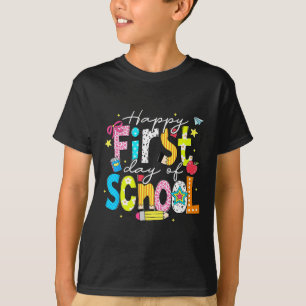 Camiseta Preparatório De Volta às Aulas Feliz Primeiro Dia