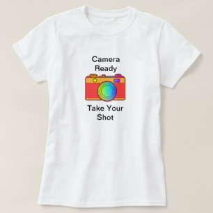 Camiseta Prepare a câmera para tirar o tiro das mulheres