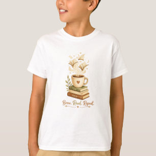Camiseta Prepare. Leia. Repita.   Aconchegante Café & Amant