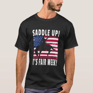 Camiseta Prepare-se! É a Semana da Feira! Bandeira dos EUA