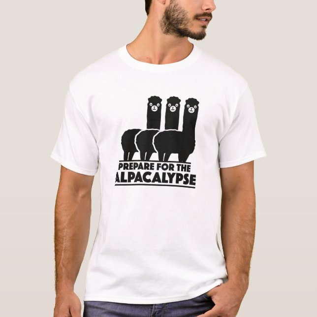 Camiseta Prepare-Se Para O Alpacalipse (Frente)