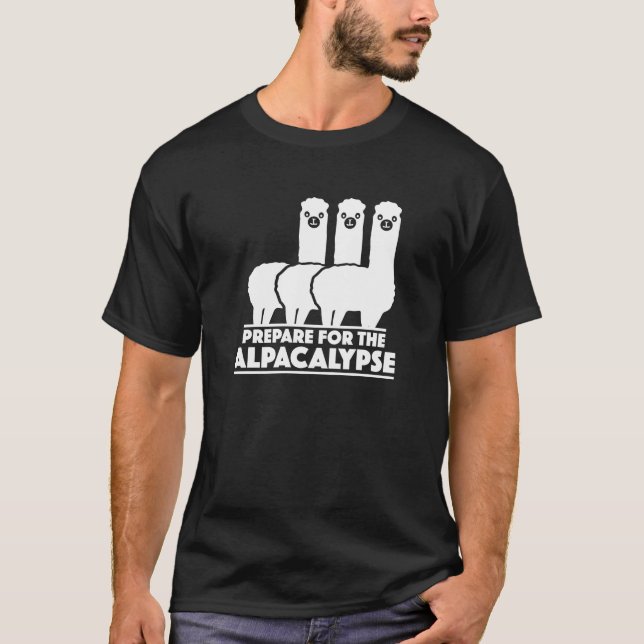 Camiseta Prepare-Se Para O Alpacalipse (Frente)