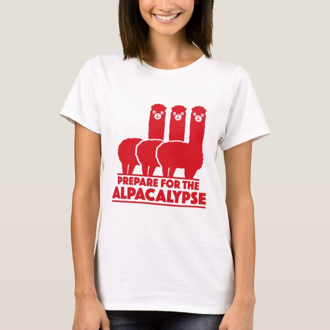 Camiseta Prepare-Se Para O Alpacalipse (Frente)