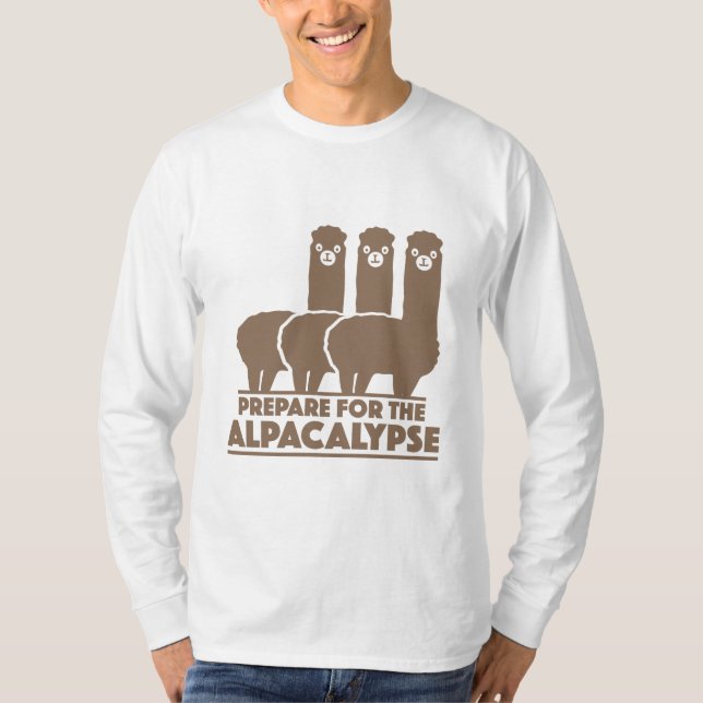 Camiseta Prepare-Se Para O Alpacalipse (Frente)
