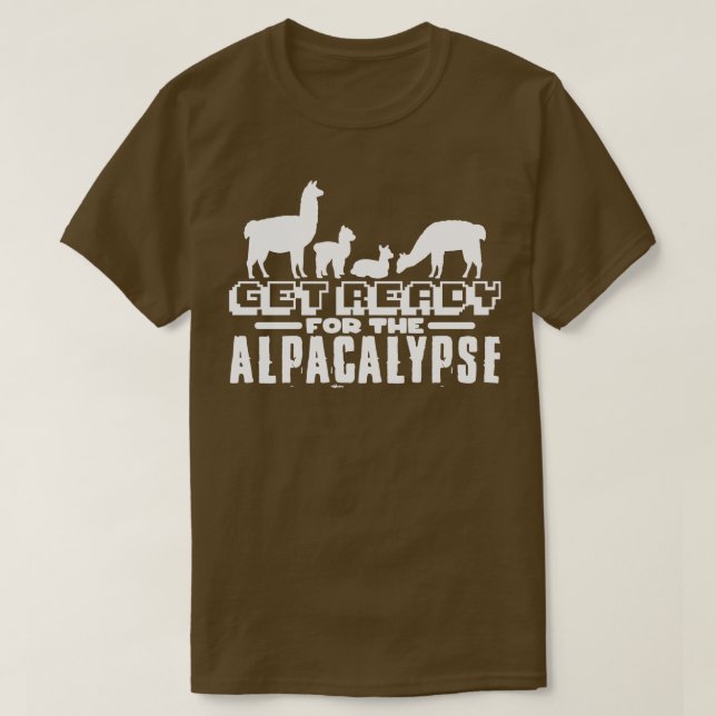Camiseta Prepare-se para o Alpacalypse (Frente do Design)