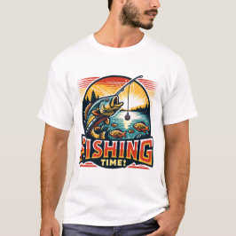 Camiseta Prepare-se para pescar, tempo de captura perfeito