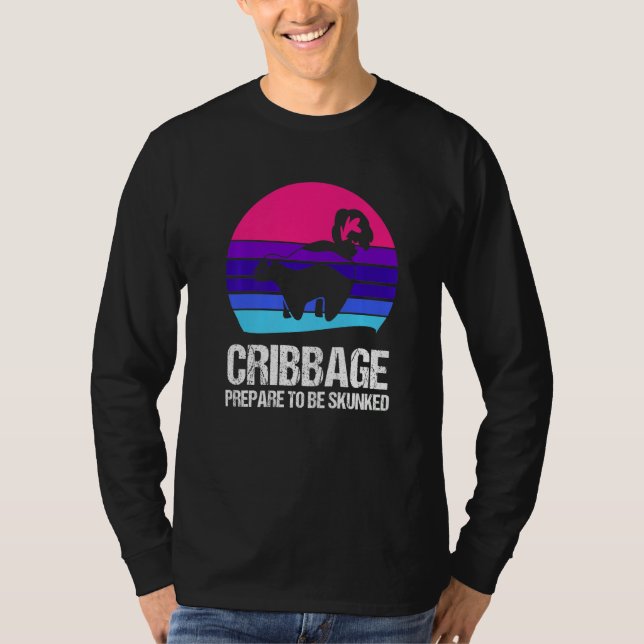 Camiseta Prepare to be skunked Cribbage (Frente)