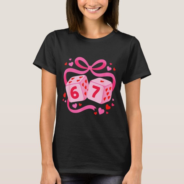Camiseta Preppy 67 Valentine Six Seven Dice 6 7 Lover Men W (Frente)