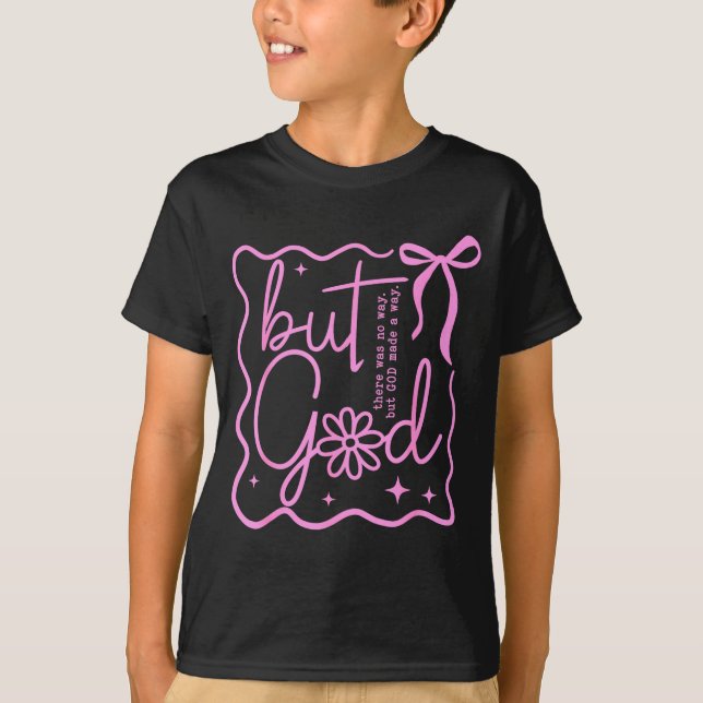Camiseta Preppy But God Coquette Bow Christian Religious Fa (Frente)