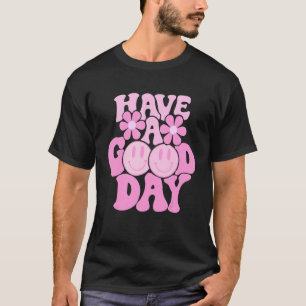 Camiseta Preppy Have A Good Day Smile Face Aesthetic Tr