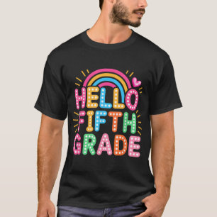 Camiseta Preppy Hello, 5º ano Colorida De Volta À Escola