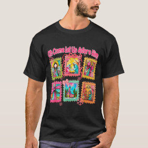 Camiseta Preppy Oh Venha Adoremos Ele Cristão Natal