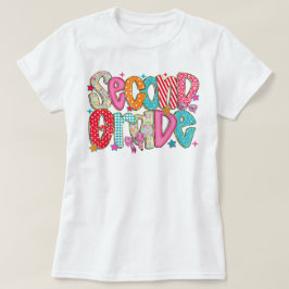 Camiseta Preppy Second Grade 2nd Grade Teachers Girls