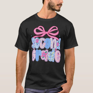 Camiseta Preppy Segunda 2ª Série Floral Coquette Laço Costa
