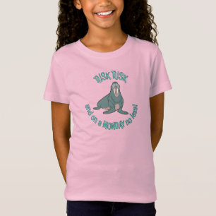 Camiseta Presa Presa Mesmo Na Segunda-Feira Diversão Morsa