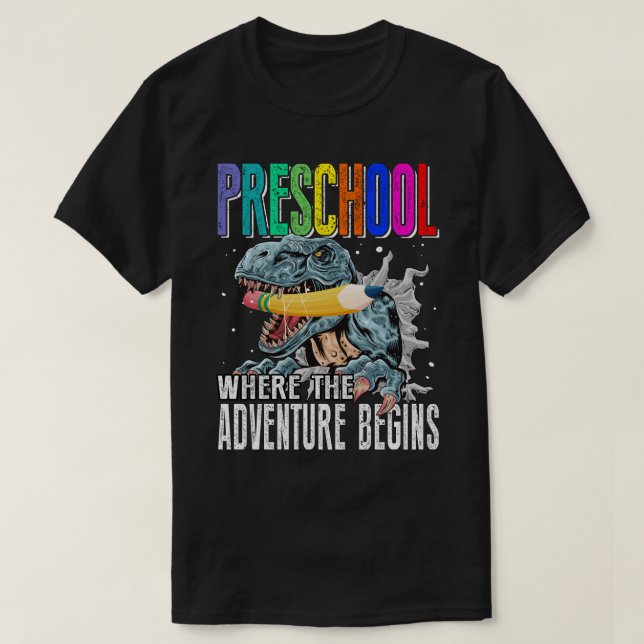 Camiseta PRESCHOOL A Partir Da Aventura (Frente do Design)