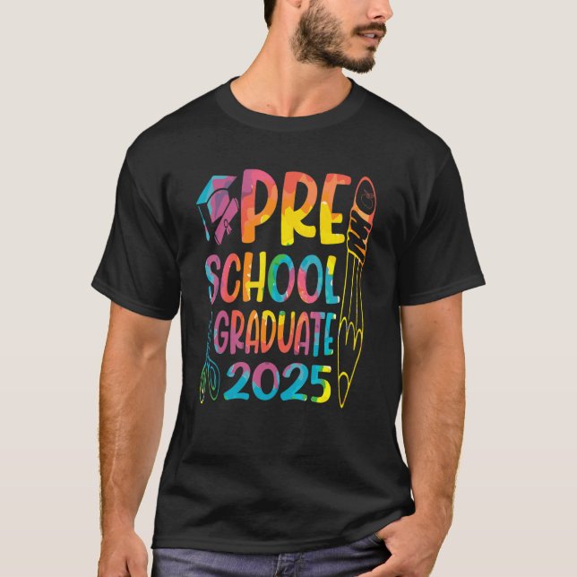 Camiseta Preschool Graduate 2025 Pre K Class Of 2025 Gradua (Frente)