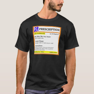 Camiseta Prescrição engraçada do rx