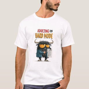 Camiseta Presença de Adulto no Modo Difícil Presente de Iaq