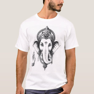 Camiseta Presença divina: Arte a carvão Ganesha