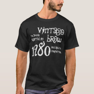 Camiseta Presente 1980 do costume da fermentação do vinta