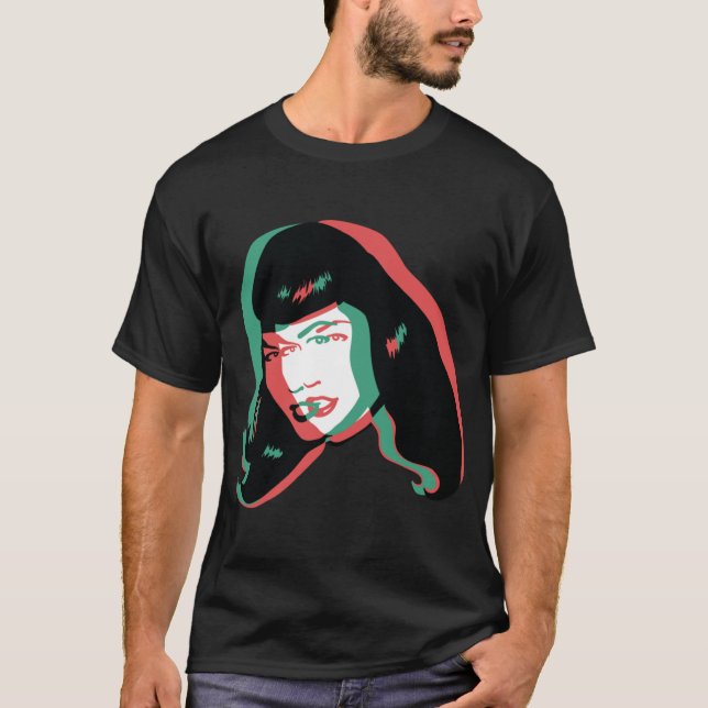 Camiseta presente 3D Bettie Page (Frente)