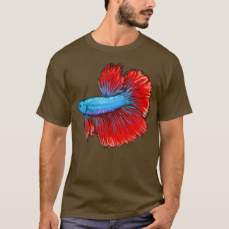 Camiseta Presente 6 peixes ornamentais de peixes de combate