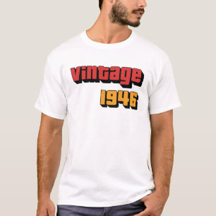 Camiseta Presente 78 Anos Homens Mulheres Vintage 1946 78º