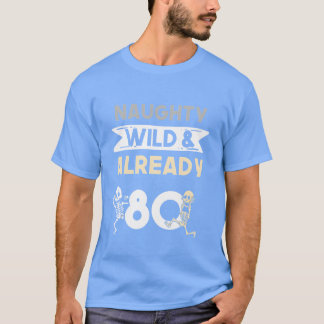 Camiseta Presente 80 anos aniversário mulheres Esqueleto fa