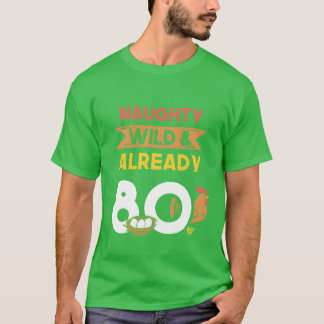 Camiseta Presente 80 anos aniversário mulheres Galinha meni