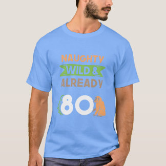 Camiseta Presente 80 anos aniversário mulheres Macaco macac