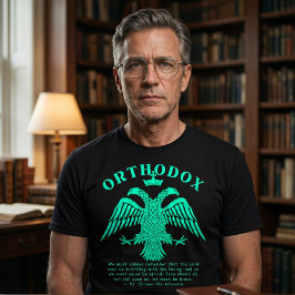 Camiseta Presente Águia Cristã Ortodoxa Russa Oriental