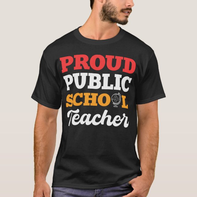 Camiseta Presente amigos Professora Pública Escola orgulhos (Frente)