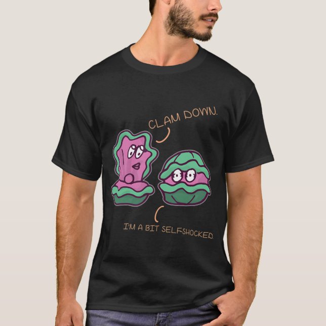Camiseta Presente Aquário Clam down para qualquer Aquário d (Frente)