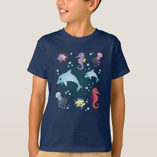 Camiseta Presente Aquarista do Aquário de Animais Marinhos (Frente)