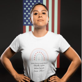 Camiseta Presente Arco-íris de Agradecimento de Natal da Pr