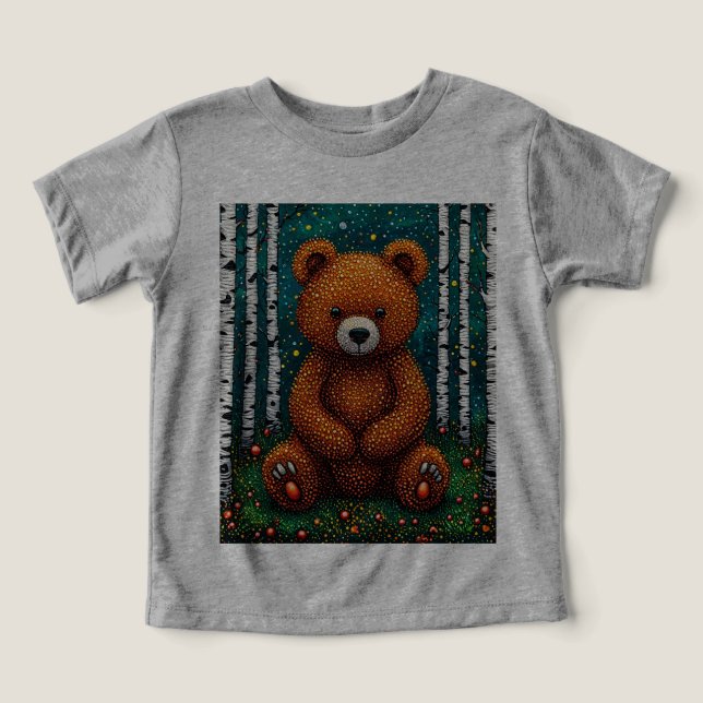 Camiseta 🧸 Presente Aventura Floresta Urso Fofo 🌲 (Design frontal)